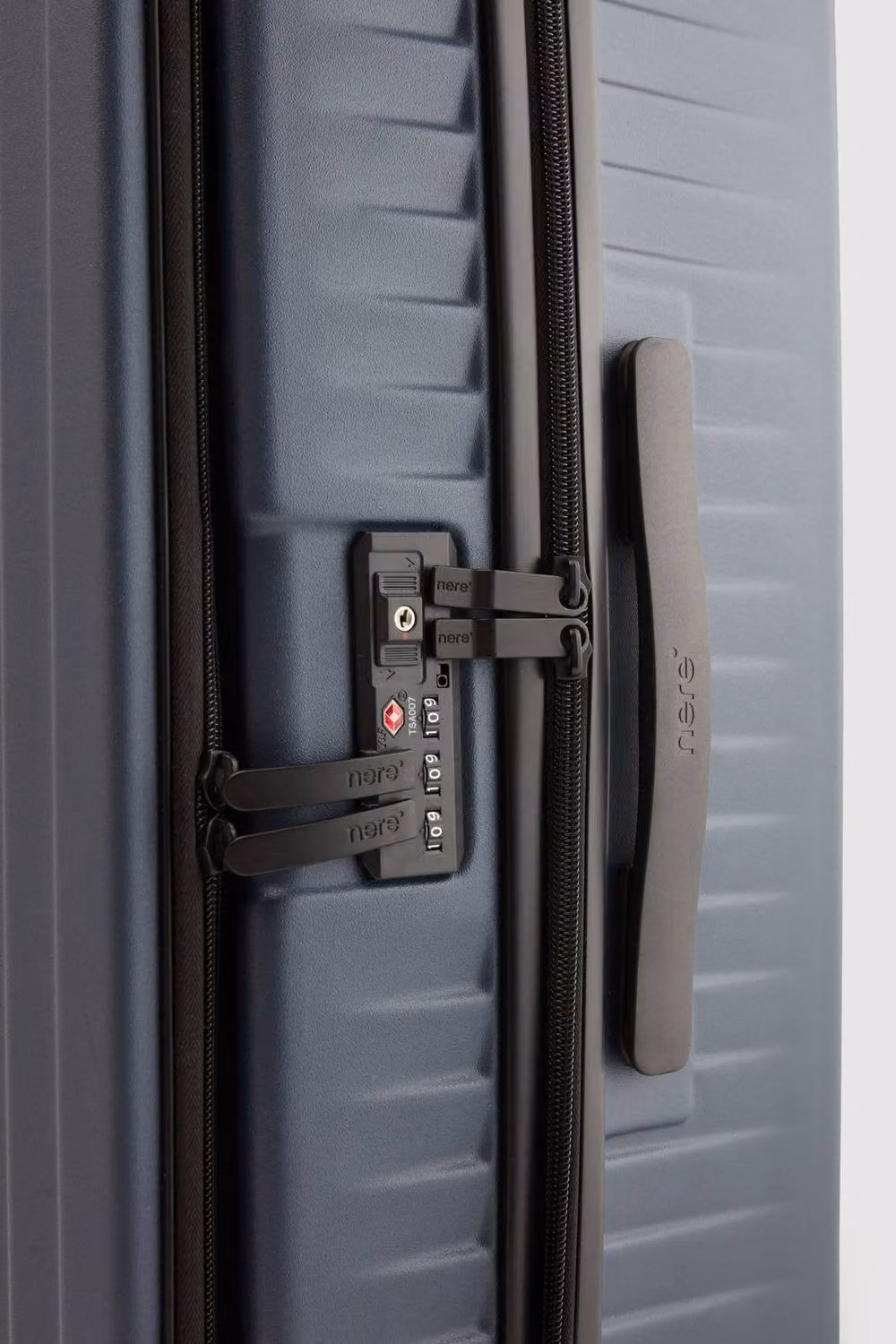 Nere Travel Venture Dual Open Large Suitcase in Navy Blue, H: 76.0 cm, W: 49.0 cm, D: 31.0 cm – 4