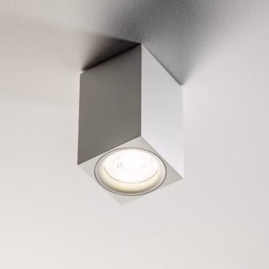 CGC Lighting Modern White Square Adjustable GU10 Ceiling and Wall Surface Mount Spotlight – 1