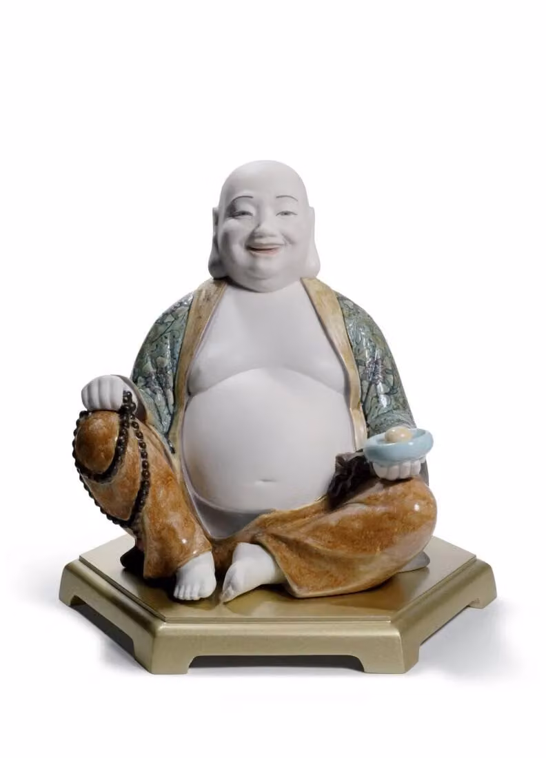 Lladró Happy Buddha Multicolour Porcelain Figurine