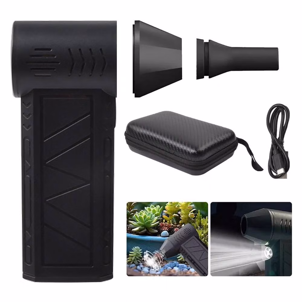 SPETLEK Mini Super Jet Turbo Powered Air Blower in Black, Rechargeable – 3