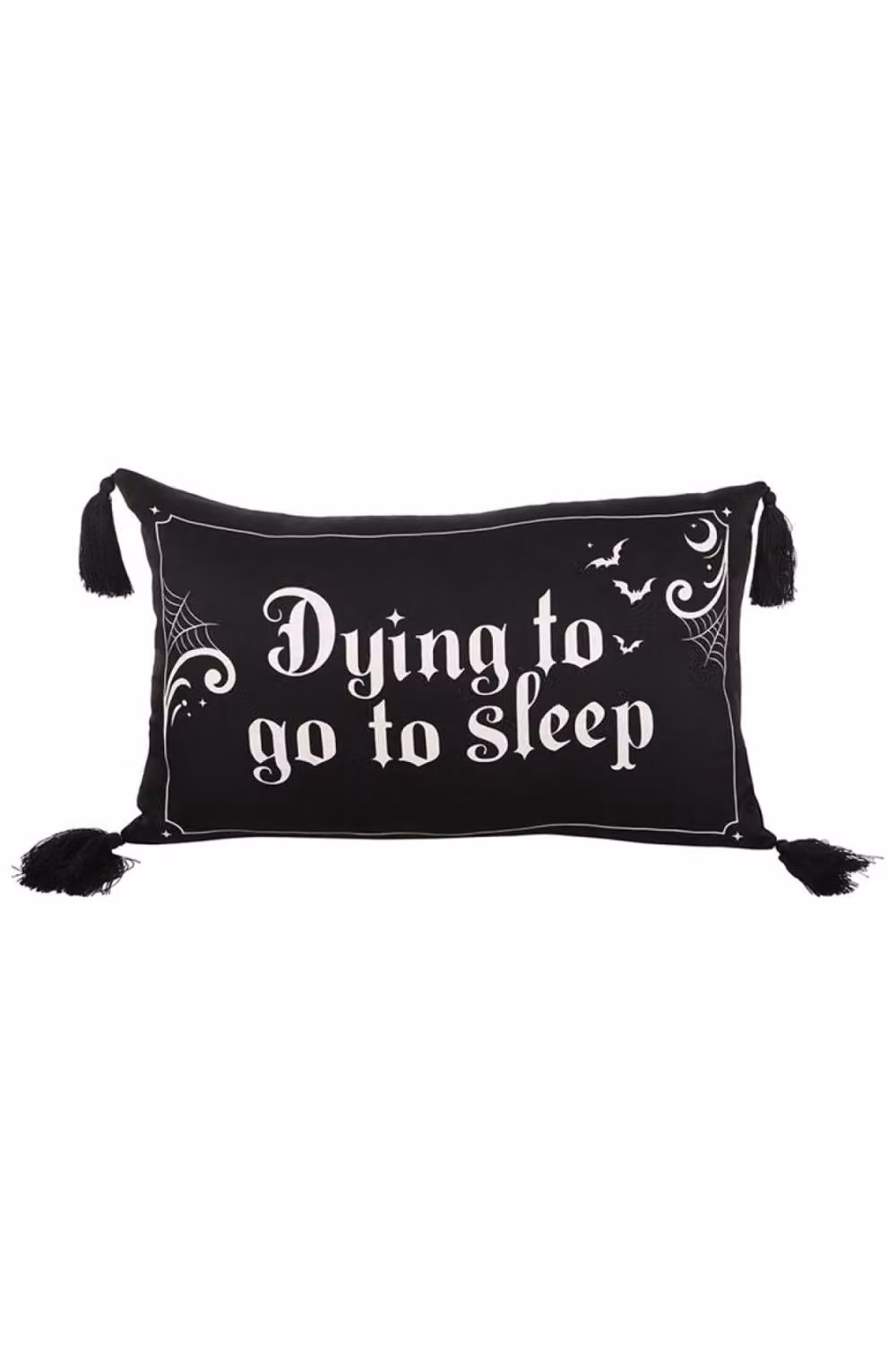 KDMD Dying to Sleep Satin Cushion in Black Gothic Style – 2