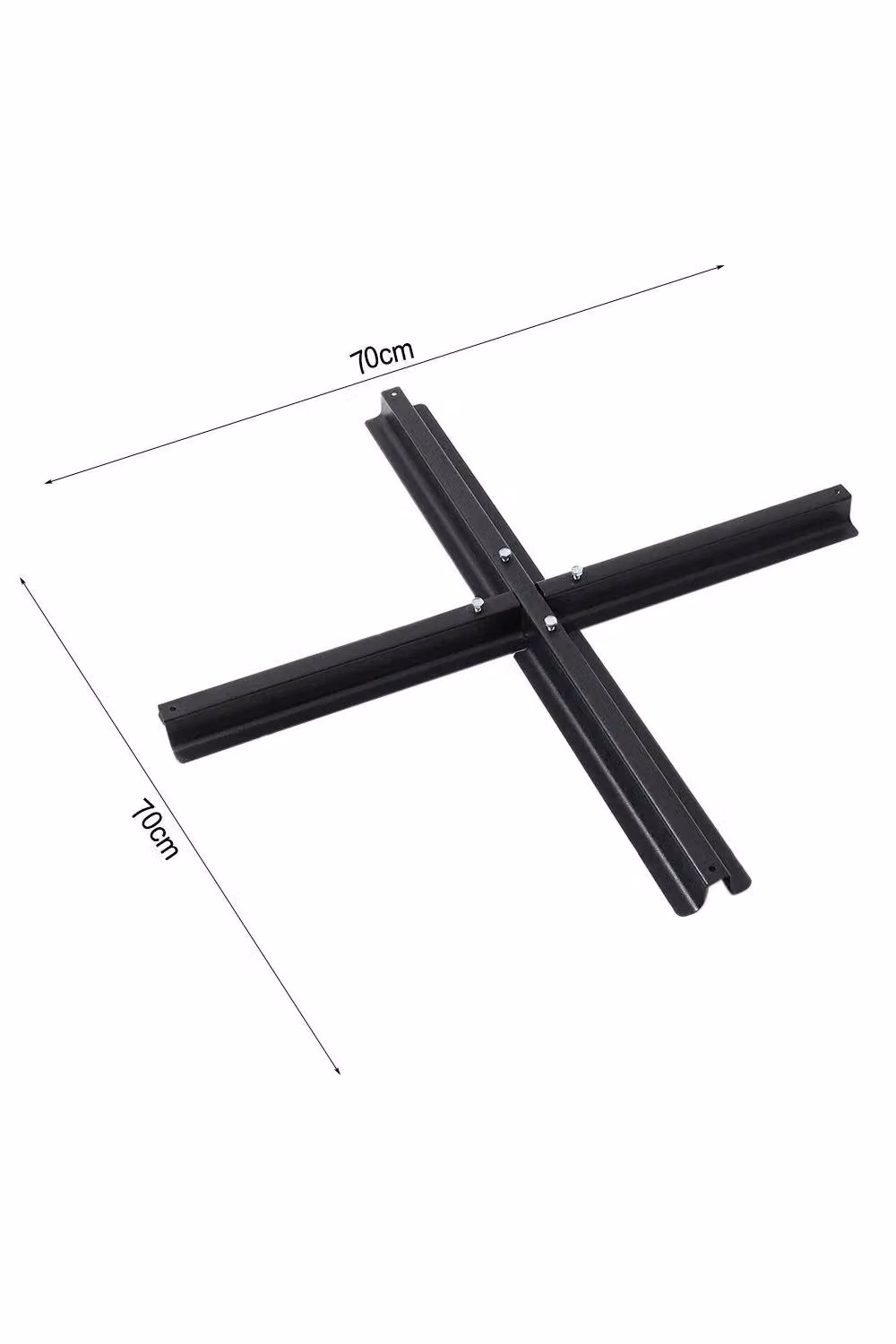 H&O Direct Silvia Cross Steel Freestanding Garden Parasol Base in Black – 2