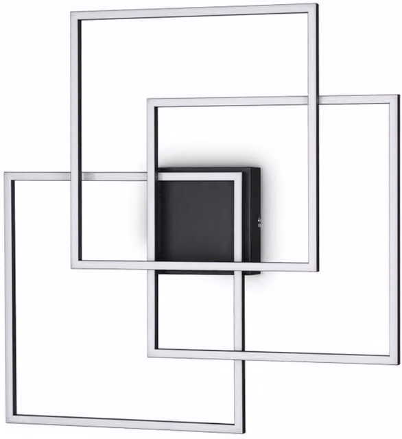 Ideal Lux Frame LED Decorative Integrated Wall Light, Black, 3000K, W: 59.5 cm