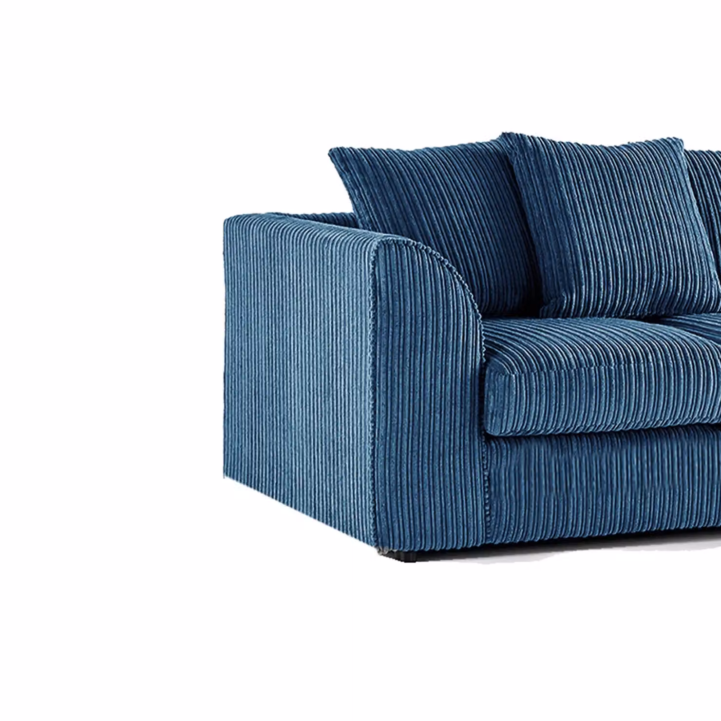 Luxor Living Blue Jumbo Cord Fabric 3 + 2 Sofa Suite with Scatter Cushions – 4