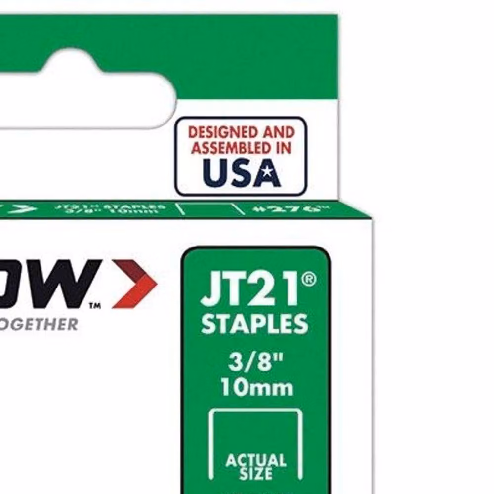 Arrow JT21 Silver Flat Wire Staples, 10mm (3/8 inch), 1000 Pack – 2