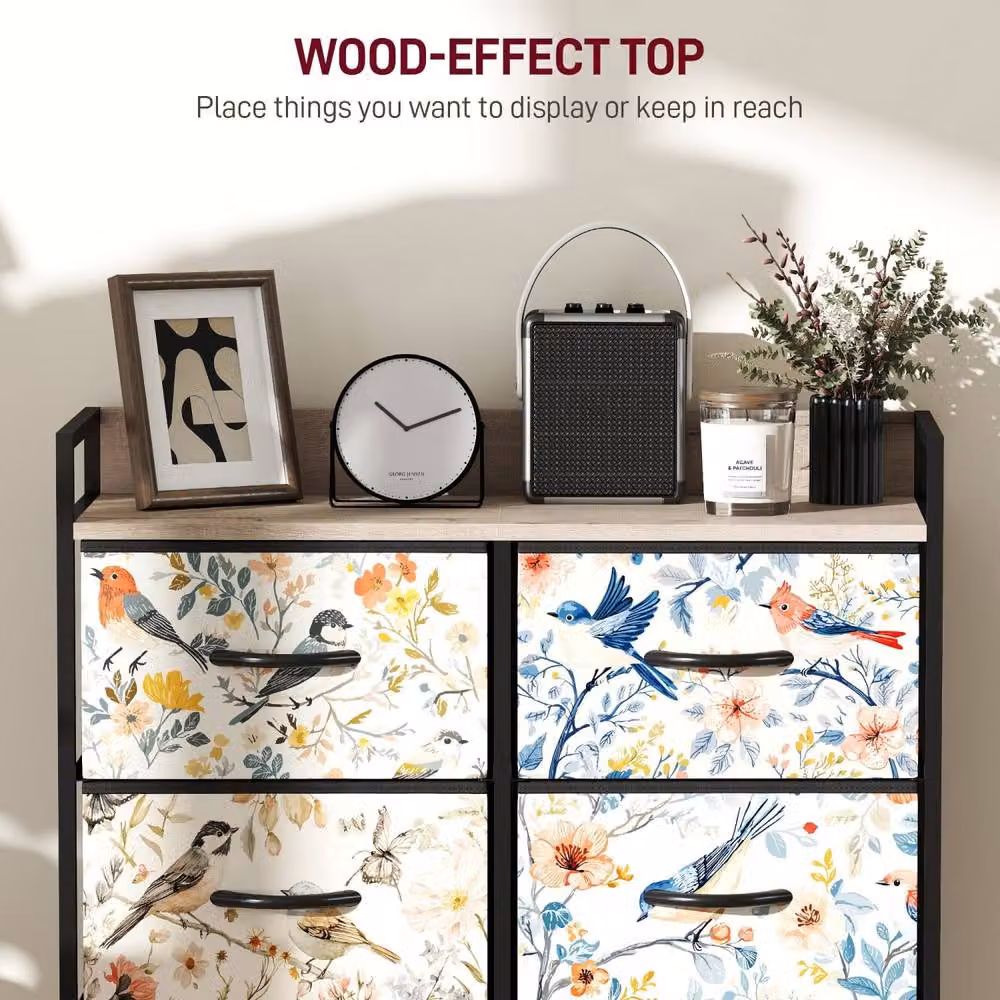 Wyld Haus Tonona 6 Drawer White Fabric Chest – 6