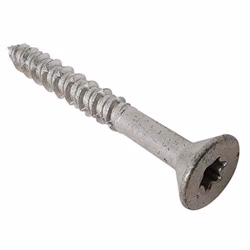 Forgefix Elementech Silver Torx Self-Countersinking Masonry Screws, 6.3 x 57 mm, Box of 100