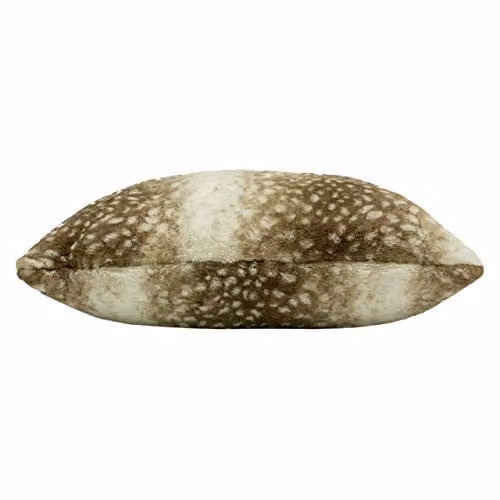 Paoletti Fawn Deerskin Printed Faux Fur Cushion, Brown and Multicolour, W/D/H: 50 x 50 x 50 cm – 3