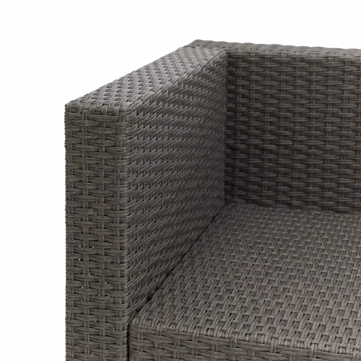 Home Detail Pisa Grey Modular Rattan Garden Sofa Set with Grey Cushions W: 258 cm, D: 196 cm, H: 63 cm – 3