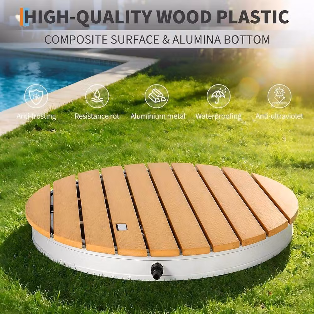 London Boutique Portable Garden Shower Kit in Brown with 4.5m Adjustable Hose – 3
