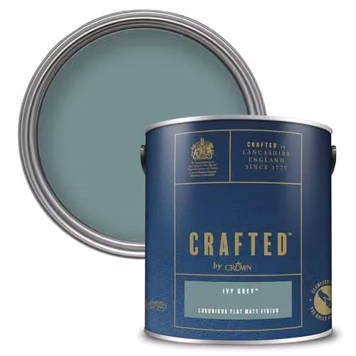 Crown Crafted Ivy Grey Matt Emulsion Water Based Paint, 2.5L