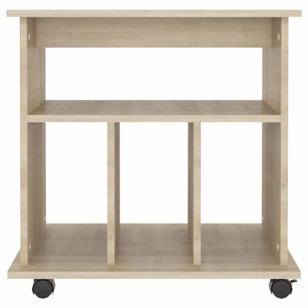 Berkfield Home Rolling Cabinet in Sonoma Oak, Brown, W/D/H: 60 x 45 x 60 cm – 3