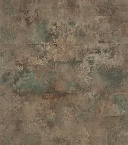 Rasch Atlas Self-Adhesive Non-Woven Wallpaper in Green, Brown and Grey with Abstract Industrial Design