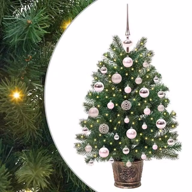 Berkfield Home Green Tabletop Artificial Christmas Tree with 150 LEDs, Height: 75 cm