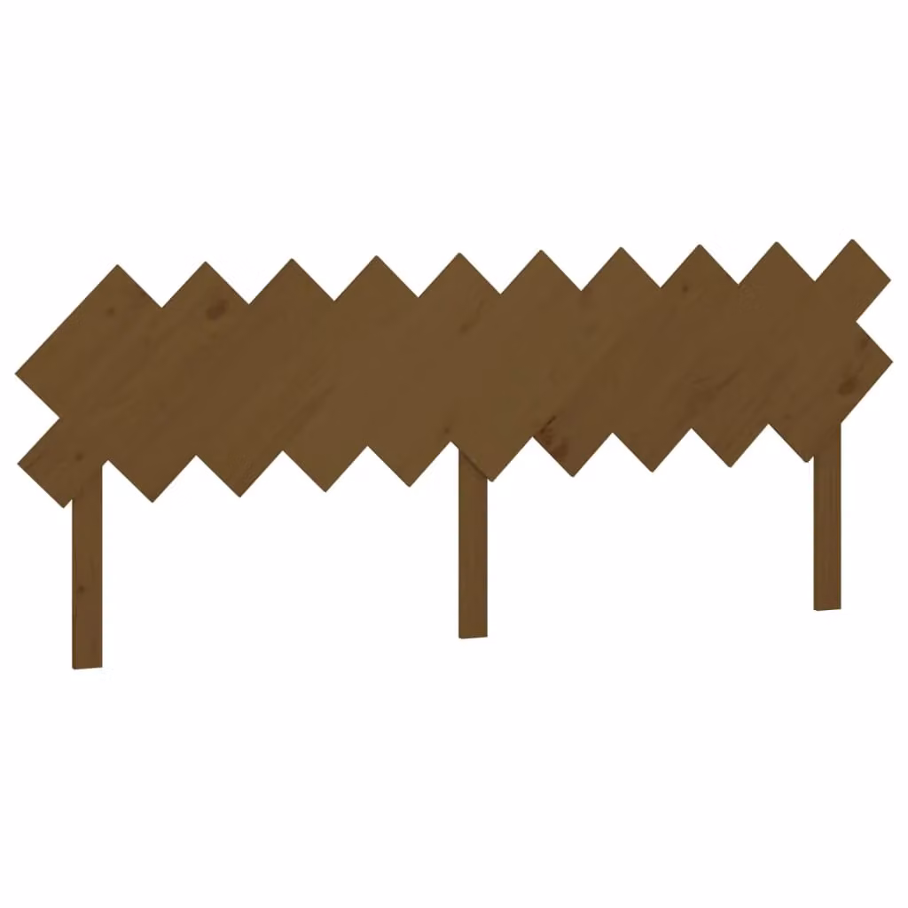 Berkfield Home Rustic Solid Pine Wood Bed Headboard, Honey Brown, W: 196 cm, D: 3 cm, H: 80.5 cm – 2