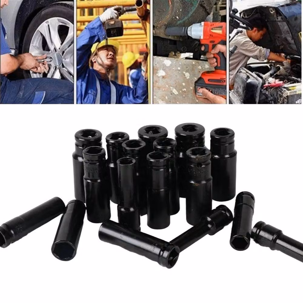 FLAVORA 20-Piece 1/2 inch Drive Metric Impact Socket Set in Black Steel – 2
