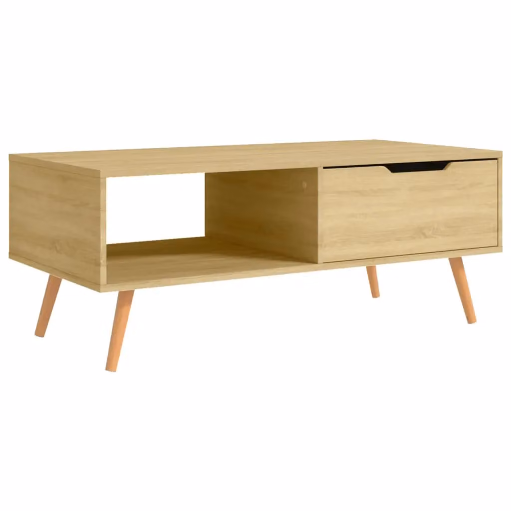 Berkfield Home Sonoma Oak Coffee Table in Brown, W: 100 cm, D: 49.5 cm, H: 43 cm – 2