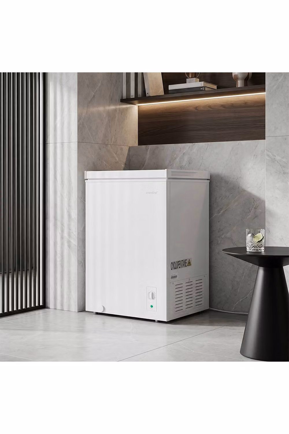 Comfee RCC143WH2UK(E) 99L Freestanding Chest Freezer in White – 2