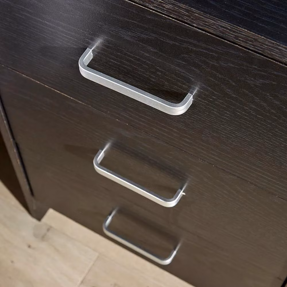 Home Source Stratford 3 Drawer Bedside Chest in Black – 2