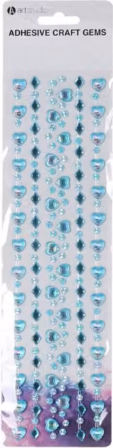 Art Studio Sparkling Adhesive Craft Gems in Blue