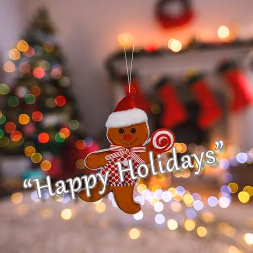 VFM e-Store Christmas Animal Hanging Decoration, Red and Multicolour Textile Pendant, Height: 31 cm, Width: 7 cm – 3