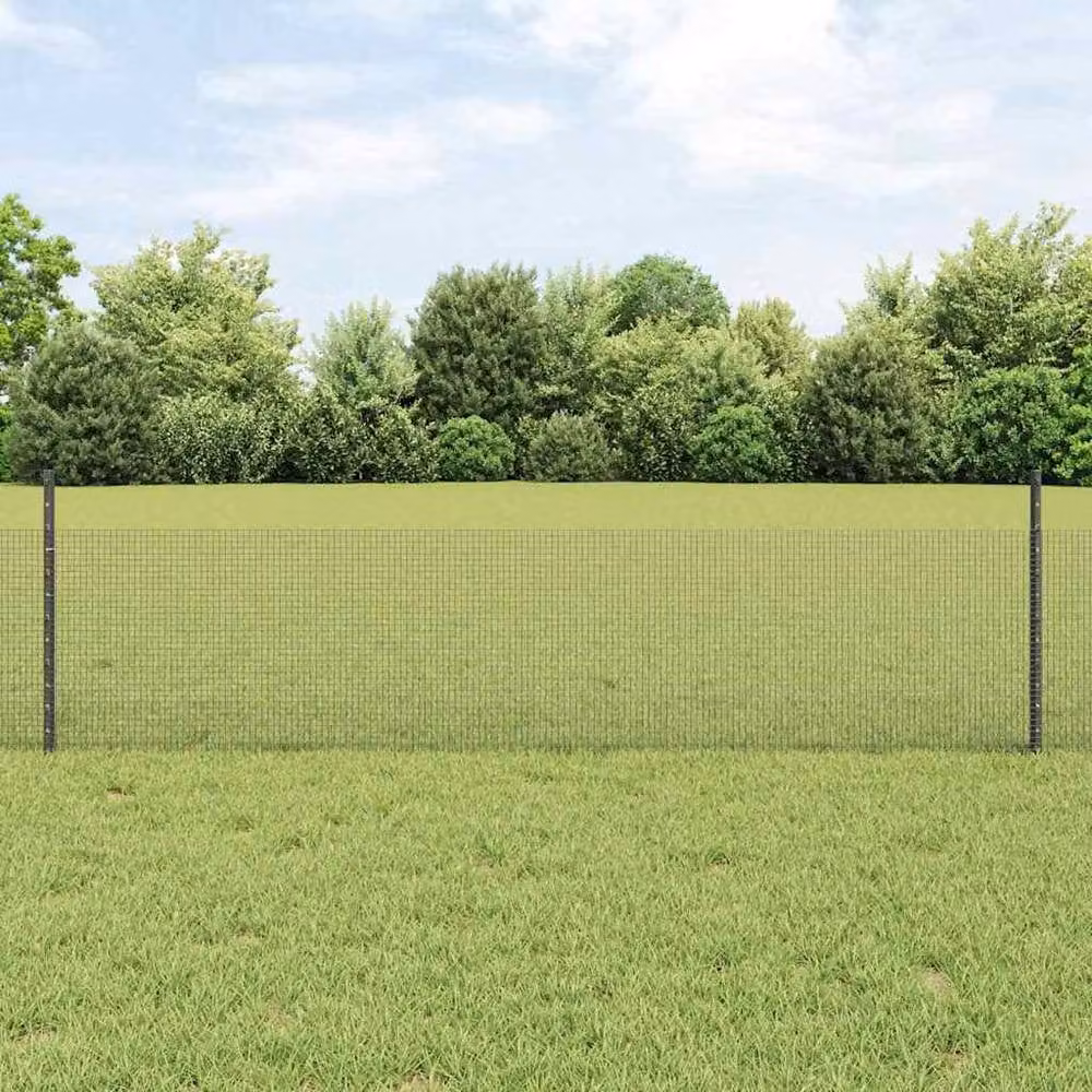 Berkfield Home Grey Metal and Plastic Chicken Wire Fence Set of 2, 25 x 0.5 m – 2