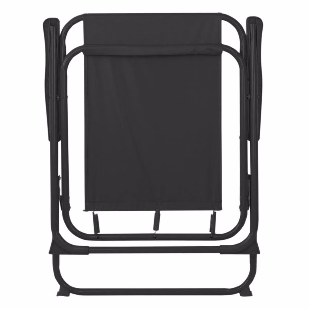 Gr8 Garden Set of 4 Black Folding Garden Chairs with Armrests and Textilene Fabric – 5