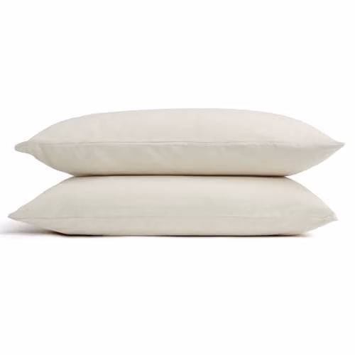 Christy Flannel Marl Cotton Standard Pillowcase Pair in Beige, W/H: 50 x 75 cm – 2