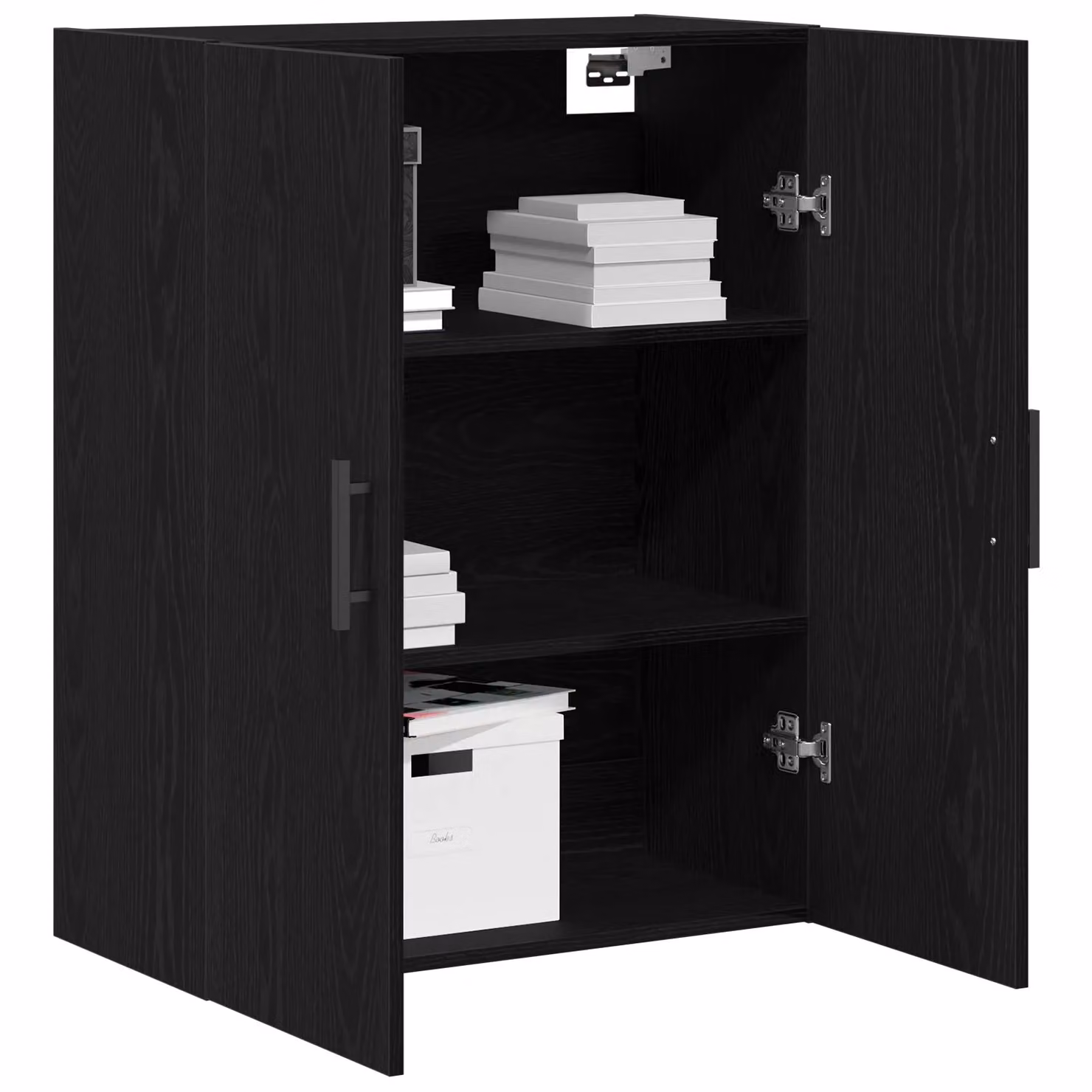 Berkfield Home Wall Mounted Cabinet in Black Oak, W/D/H: 69.5 x 34 x 90 cm – 3