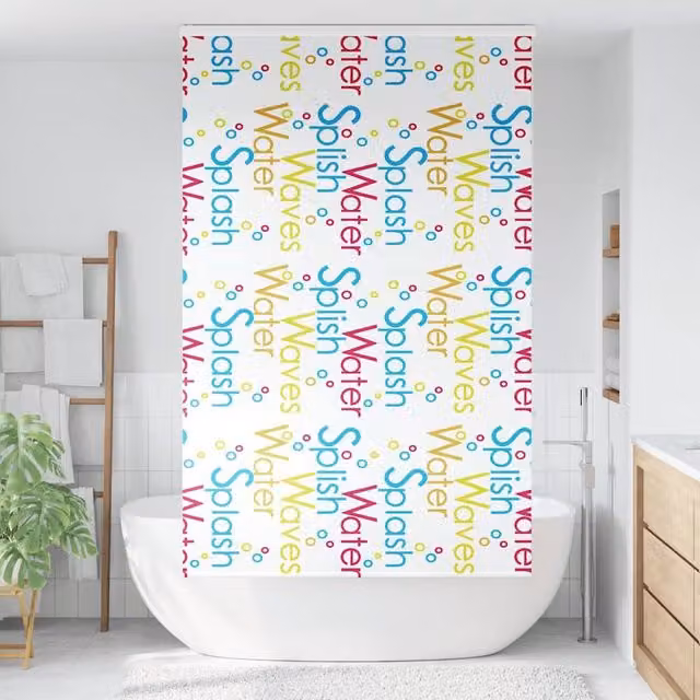 Berkfield Home Multicolour Shower Roller Blind with Cassette, W/H: 116 x 240 cm
