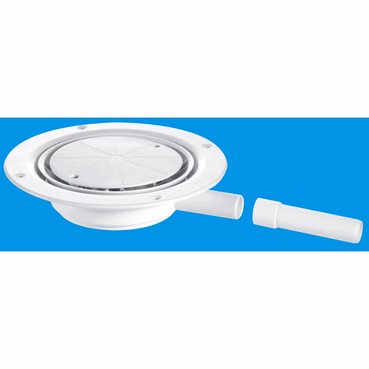 McAlpine Round Untrapped Gully with White Cover for Pumped Waste USG1WH – 2