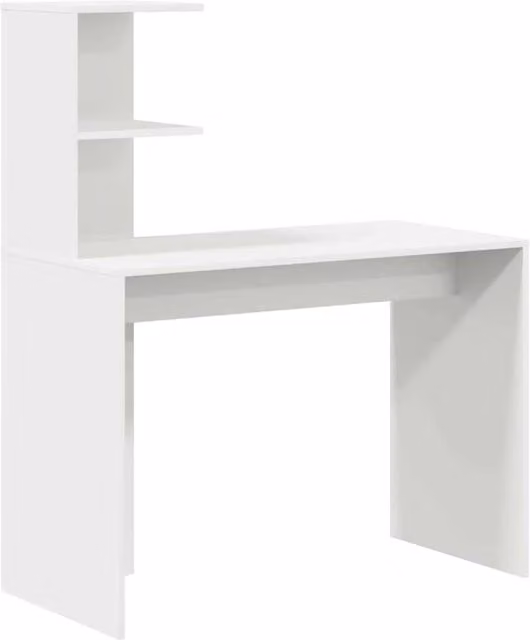 Berkfield Home White Writing Desk in Modern MDF with Matt Finish – 1
