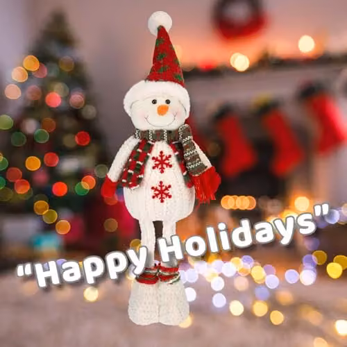 VFM e-Store Christmas Standing Snowman Decoration in White and Green, H 41 cm x W 21.5 cm – 3