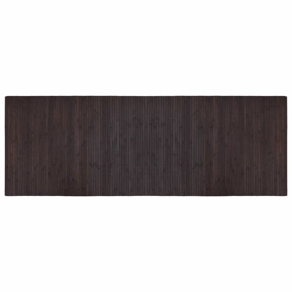 Berkfield Home Rectangular Bamboo and Polypropylene Rug in Dark Brown, W: 70 cm, L: 200 cm – 3