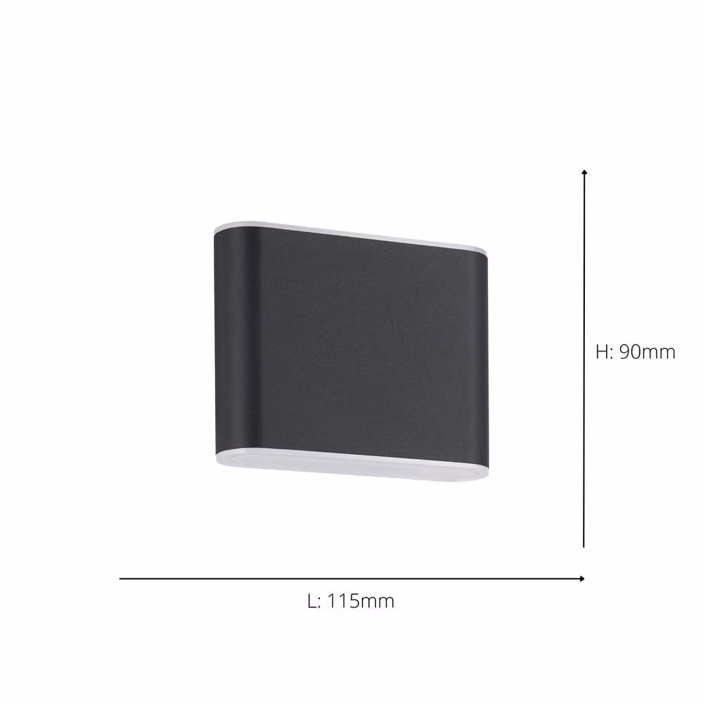 Eglo GRUTTI LED Outdoor Wall Light, Anthracite Grey, IP65, Up/Down Lighting – 4