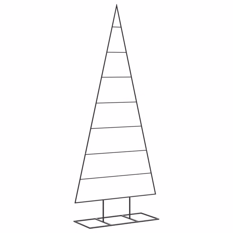 Berkfield Home Modern Metal Christmas Tree in Black, Height: 150 cm