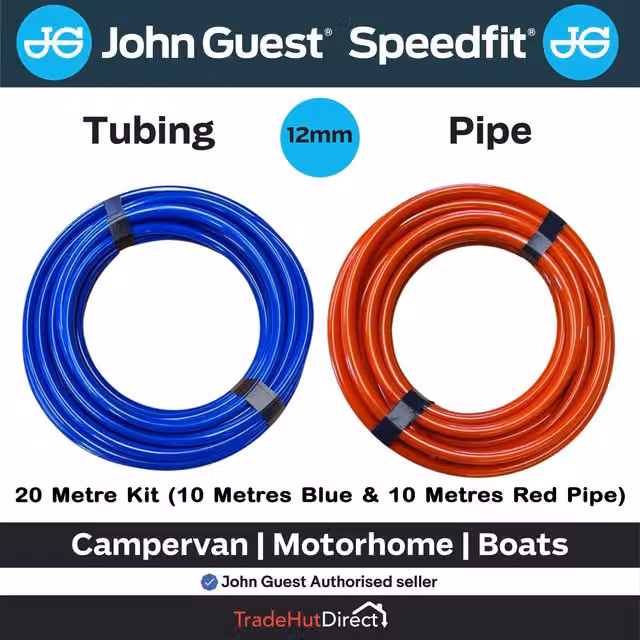 John Guest 20m Campervan Water Pipe Kit, 12mm, Red and Blue – 3