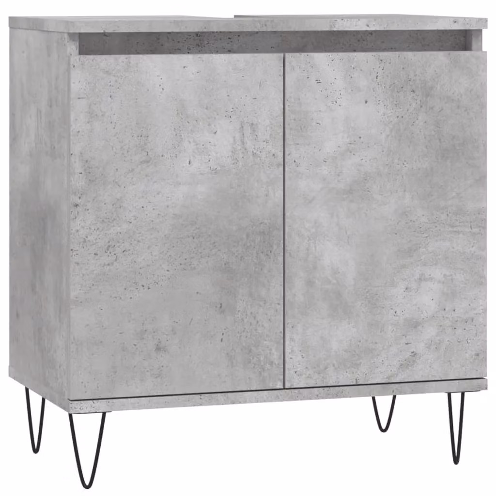 Berkfield Home Industrial Bathroom Cabinet in Grey, W: 58 cm, D: 33 cm, H: 60 cm – 2