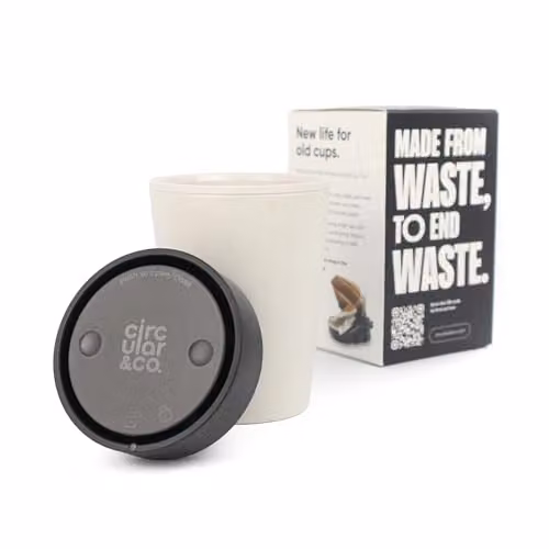 Circular & Co Reusable Coffee Cup, 8oz/227ml, Black – 4