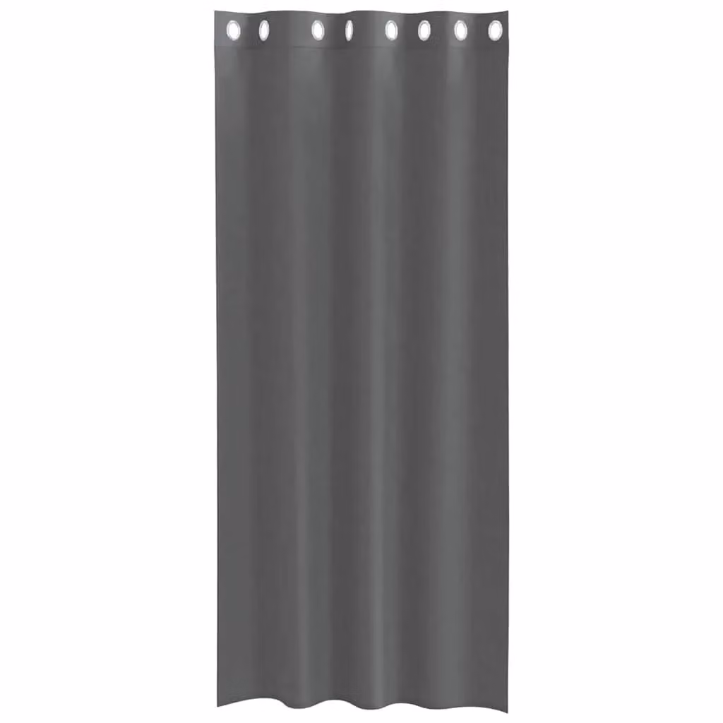 Berkfield Home Grey Voile Fabric Panel Curtains with Eyelets, 2 Pack, W: 140 cm, H: 245 cm – 3