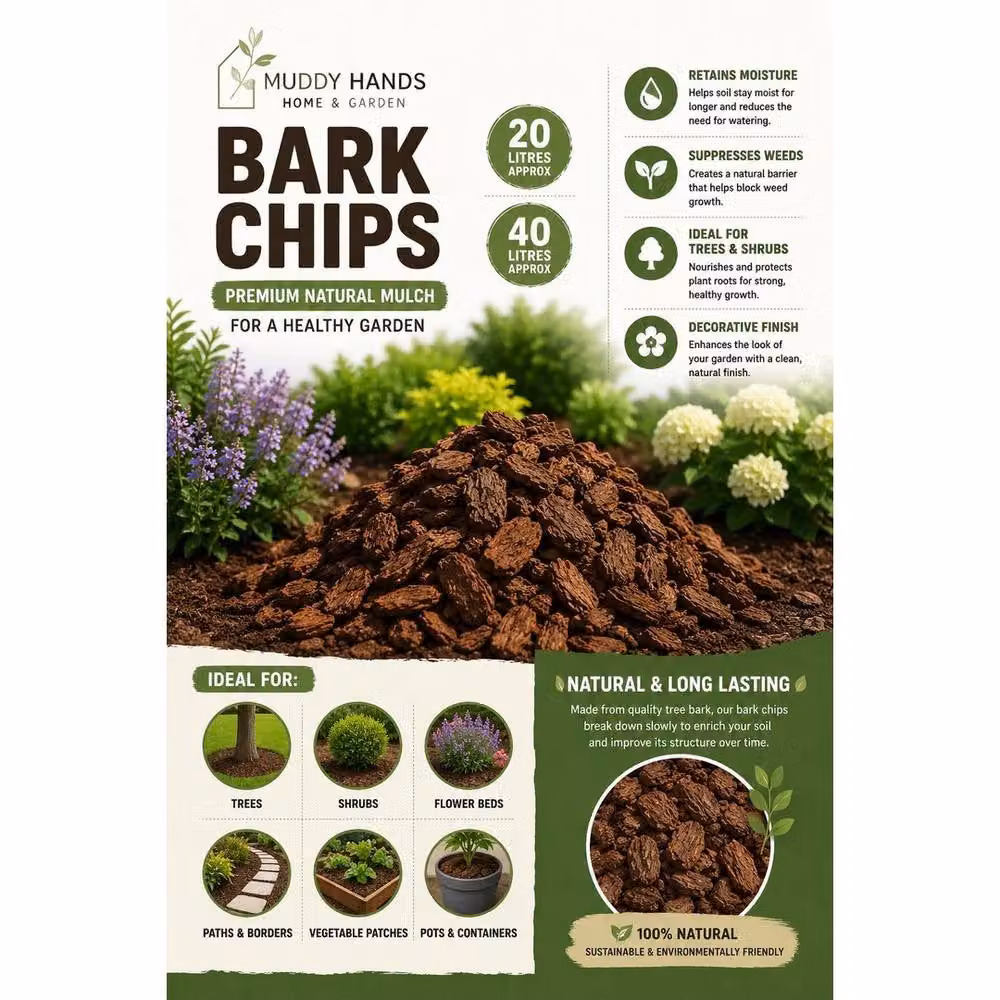 SPETLEK Premium Brown Bark Chips Garden Mulch, 40 Litre – 3