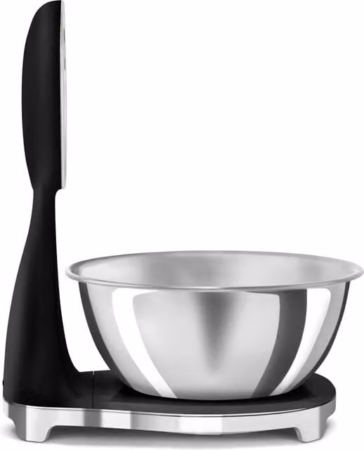 Smeg KSF01BLWW 50s Style Analogue and Rechargeable Digital Kitchen Scales with Removable Stainless Steel Bowl and LCD Display – 1
