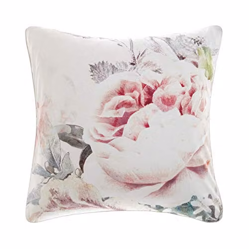 Linen House Sansa Soft Floral Cotton Pillowcase Sham, Multicolour, W/D/H: 65 x 65 x 65 cm