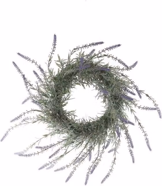 KDMD Lavender Wreath in Purple and Green, Diameter: 45 cm