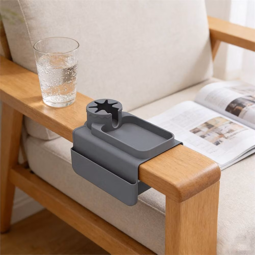 Nordara Silicone Sofa Arm Tray and Remote Holder Couch Organiser in Grey – 3