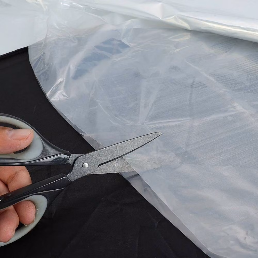NESTLUNE Heavy Duty Clear Polythene Plastic Sheet Roll, 1.25kg – 3