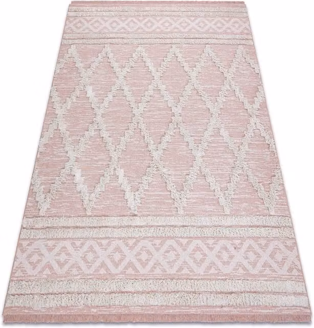 RugsX Moroc Moroccan Rug in Pink, W: 155 cm x D: 220 cm