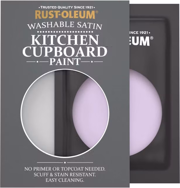 Rust-Oleum Kitchen Cupboard Satin Finish Tester Sachet in Violet Macaroon Purple, 10ml