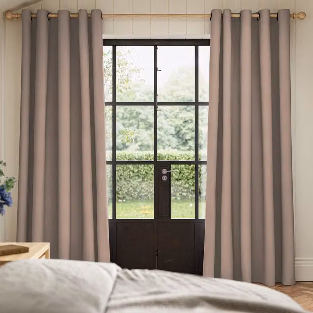 Ante Decor Virtus No Joins Soft Dim Out Made To Measure Velvet Curtains in Latte Beige