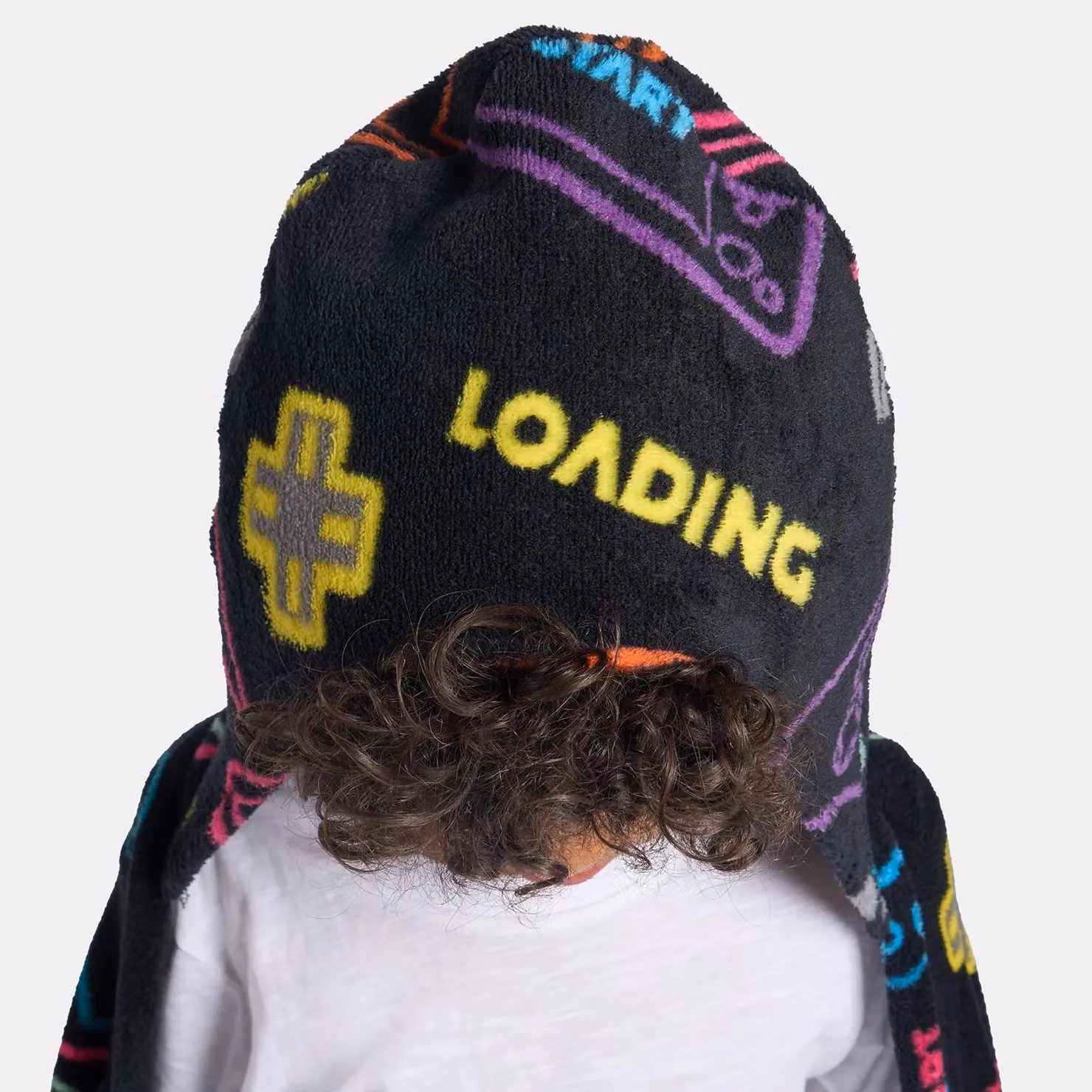 OHS Kids Black Fleece Gaming Wearable Hooded Blanket with Sleeves – 3